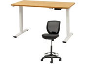 Netforce/���~�f�X�N1��+�n�C�`�F�A1�r �Z�b�g ��1200mm �L���X�^�[�r �f�X�N�`�F�A WH�~NA �`�F�A BK/AJE1260CRH1WNBK