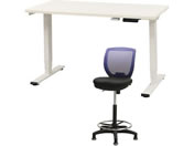 Netforce/���~�f�X�N1��+�n�C�`�F�A1�r �Z�b�g ��1200mm �Œ�r �L���X�^�[�r �f�X�N�`�F�A WH�~WH �`�F�A NV/AJ1260CRHFLWWNV