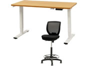 Netforce/���~�f�X�N1��+�n�C�`�F�A1�r �Z�b�g ��1200mm �Œ�r �L���X�^�[�r �f�X�N�`�F�A WH�~NA �`�F�A BK/AJ1260CRHFLWNBK