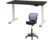 Netforce/���~�f�X�N1��+�n�C�`�F�A1�r �Z�b�g ��1200mm �Œ�r �L���X�^�[�r �f�X�N�`�F�A WH�~BK �`�F�A NV/AJ1260CRHFLWBNV