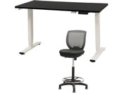 Netforce/���~�f�X�N1��+�n�C�`�F�A1�r �Z�b�g ��1200mm �Œ�r �L���X�^�[�r �f�X�N�`�F�A WH�~BK �`�F�A GY/AJ1260CRHFLWBGY