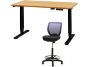 Netforce/���~�f�X�N1��+�n�C�`�F�A1�r �Z�b�g ��1200mm �Œ�r �L���X�^�[�r �f�X�N�`�F�A BK�~NA �`�F�A NV/AJ1260CRHFLBNNV