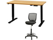 Netforce/���~�f�X�N1��+�n�C�`�F�A1�r �Z�b�g ��1200mm �Œ�r �L���X�^�[�r �f�X�N�`�F�A BK�~NA �`�F�A GY/AJ1260CRHFLBNGY