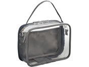 リヒトラブ/myfa デコレーションボックスポーチ ワイド チャコールブラック