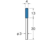リューター/軸付セラミックゴム砥石 金属研磨用 外径 mm :4粒度 # :120 R2112