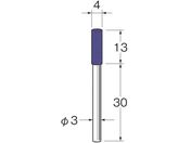 リューター/軸付セラミックゴム砥石 金属研磨用 外径 mm :4粒度 # :320 R2115