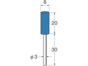 リューター/軸付セラミックゴム砥石 金属研磨用 外径 mm :8粒度 # :120 R2132