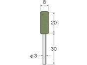 リューター/軸付セラミックゴム砥石 金属研磨用 外径 mm :8粒度 # :220 R2134