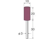 リューター/軸付セラミックゴム砥石 金属研磨用 外径 mm :10粒度 # :80 R2141