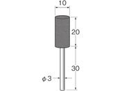 リューター/軸付セラミックゴム砥石 金属研磨用 外径 mm :10粒度 # :1000 R2147