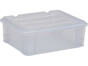 矢崎化工/ポリコンテナー(蓋付)10-3260-0303 クリア PT-21(485X370X185)
