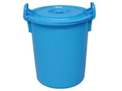 矢崎化工/ポリペール(蓋付) 56L ブルー/L-55