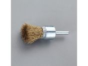 エスコ/軸付ブラシ エンド型 スチール製 6mm軸 22mm/EA819BM-106