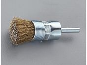 エスコ/軸付ブラシ エンド型 スチール製 6mm軸 16mm/EA819BM-111