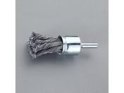 エスコ/軸付ブラシ エンド型 スチール製 ツイスト 6mm軸 20mm