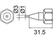 白光/ノズル N-1 袋ナット付/801-N-1