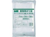 TRUSCO 小型ポリ袋 縦380×横260×t0.05 200枚入 透明