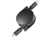 サンワサプライ/USB2.0 Type-C 巻取りケーブル/KU-CCP60M08BK