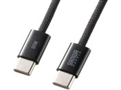 サンワサプライ/USB Type-Cシリコンメッシュケーブル 1m/KU-CCP60SM10BK