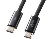 サンワサプライ/USB Type-Cシリコンメッシュケーブル 2m/KU-CCP60SM20BK