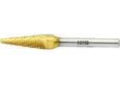 スーパー/スーパー超硬バー チタンコーティング ロー付タイプ テーパー型(ダブルカット)刃径:8.0mm 軸径:6.0mm/SBT7C02