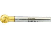 スーパー/スーパー超硬バー チタンコーティング ロー付タイプ 球型(ダブルカット)刃径:8.0mm 軸径:6.0mm/SBT8C04