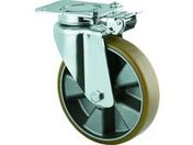 テンテキャスター/重荷重用高性能旋回キャスター DELTA (ウレタン車輪) φ200 自在式(方向ロック付)/3641ITP200P63 CONVEX