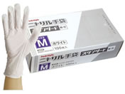 パックスタイル/ニトリル手袋 スタンダード 白 粉付 M 100枚