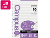 コクヨ/ルーズリーフ さらさら書ける B5 音楽罫 50枚×5冊