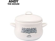 豊琺瑯/ねずみのANDY ホーロー 両手鍋 16cm/AMJ-2304