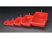 エスコ/パーツトレー 重ね置型 赤 103×115×74mm/EA661CJ-1