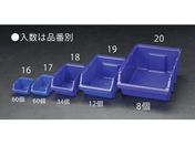 エスコ/パーツトレー 重ね置型 青 60個 103×165×74mm
