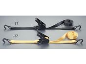 エスコ/ベルト荷締機 ラチェット式 黒 660kg 35mm×5.3m