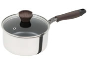 LIV PLUS/ベストコ 片手鍋 18cm ミラー ガラス蓋付き