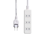 エレコム/雷ガードタップ シャッター付 4個口 1m/T-KST02-22410WH