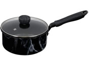 LIV PLUS/ベストコ 片手鍋 18cm ソースパン ブラック 大理石柄
