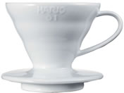 HARIO/V60 透過ドリッパー01 セラミックW/VDCRー01ーW