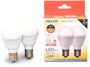 G)アイリスオーヤマ/LED電球 E17 広配光 60形 電球色 2個2万h
