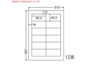 G)NANA/マルチタイプ訂正用ラベル A4 12面/LDW12PW