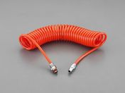 エスコ/ウレタンホース プラグ付 5.0/8.0mm×1.5m/EA125BA-1.5