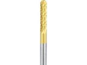 ナカニシ/チタンコート超硬カッター 円筒先丸(オール超硬)刃径3mm刃長14mm/21222