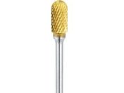 ナカニシ/チタンコート超硬カッター 円筒先丸(ロー付)刃径6.3mm刃長13mm/21223