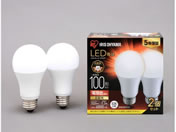 G)アイリスオーヤマ/LED電球 E26 広配光 100形相当 電球色 2個