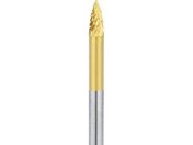 ナカニシ/チタンコート超硬カッター テーパー(オール超硬)刃径3mm 刃長6mm/21261