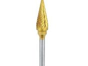 ナカニシ/チタンコート超硬カッター テーパー(ロー付)刃径6.3mm刃長12.7mm/21275