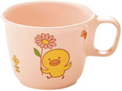 国際化工/メラミン子供食器 ひよこぐみ 柄付カップ ピンク
