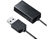 サンワサプライ/USB2.0 カードリーダー 面ファスナー付き/ADR-MSDU3BKN