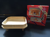 静岡木工/神棚用 神具 二枚足 三宝 5号