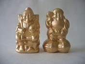 静岡木工/神棚用 神具 二福神 3寸