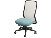 Netforce/シースルーチェア 肘なし ブラックフレーム/ネモフィラブルー